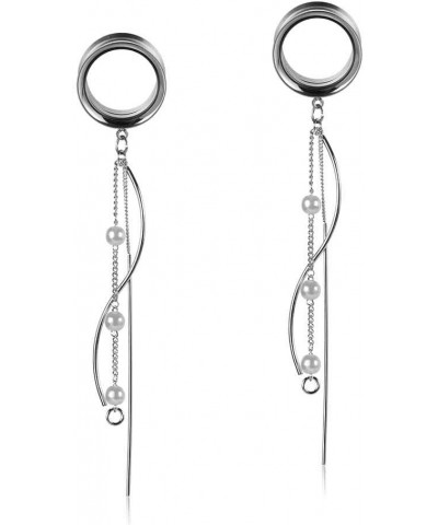 Fashion Gauges for Ears Double Flared Tunnels Dangle Chain Expander Stretchers Earrings 2g to 1 inch. S8311G 11/16"(18mm) $11...