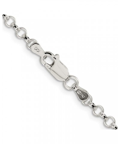 3mm Sterling Silver Solid Rolo Chain Necklace 36.0 Inches $30.74 Necklaces