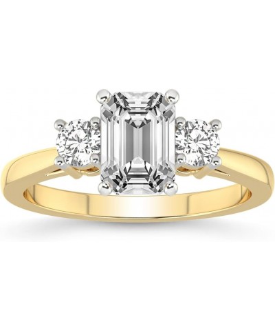 1 ct - 5 ct IGI Certified Lab Grown Diamond Ring | 14K Or 18K White, Yellow Or Rose Gold | Intricacy Three Stone Diamond Ring...