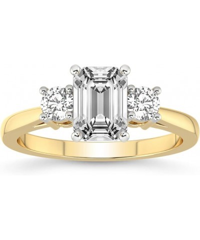 1 ct - 5 ct IGI Certified Lab Grown Diamond Ring | 14K Or 18K White, Yellow Or Rose Gold | Intricacy Three Stone Diamond Ring...