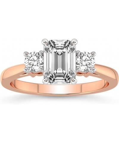 1 ct - 5 ct IGI Certified Lab Grown Diamond Ring | 14K Or 18K White, Yellow Or Rose Gold | Intricacy Three Stone Diamond Ring...