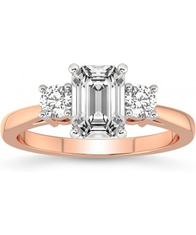 1 ct - 5 ct IGI Certified Lab Grown Diamond Ring | 14K Or 18K White, Yellow Or Rose Gold | Intricacy Three Stone Diamond Ring...