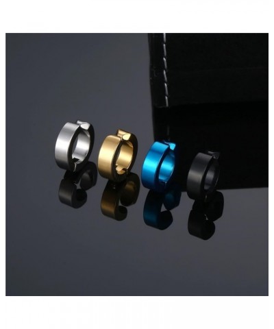 Earrings for Women Titanium, Metal Hoop Earrings Circle Geometry Simple Style Gift for Wife Mom Her Friend blue 4x9 $10.07 Ea...