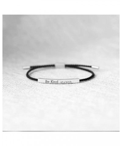 Remember Who The F You Are Motivational Tube Bracelet For Women, Adjustable Hand Bradied Wrap Stainless Steel To My Daughter/...