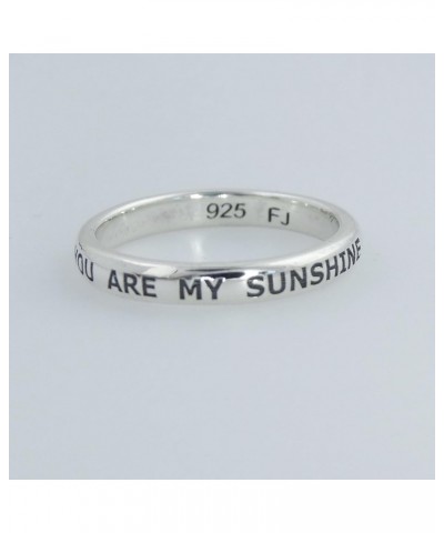 Sterling Silver Engraved Rings, Sizes 5-10, Fashion Ring, Engraved Stackable Ring Engraved: You are My Sunshine $13.20 Rings