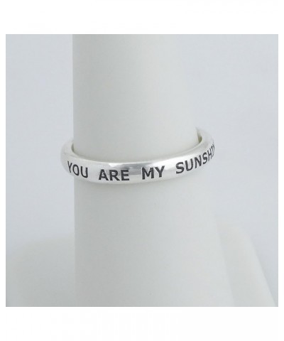 Sterling Silver Engraved Rings, Sizes 5-10, Fashion Ring, Engraved Stackable Ring Engraved: You are My Sunshine $13.20 Rings