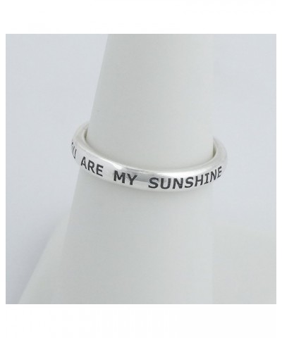 Sterling Silver Engraved Rings, Sizes 5-10, Fashion Ring, Engraved Stackable Ring Engraved: You are My Sunshine $13.20 Rings