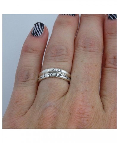 Sterling Silver Engraved Rings, Sizes 5-10, Fashion Ring, Engraved Stackable Ring Engraved: You are My Sunshine $13.20 Rings