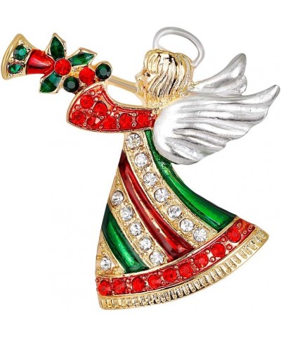 Rhinestone Angel Sounded Christmas Brooch Pins Xmas Breastpin Corsage Women Jewelry Gift $4.64 Brooches & Pins