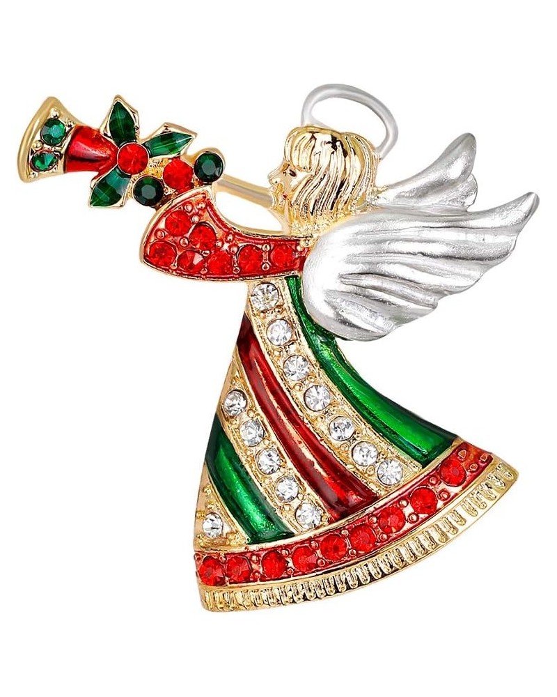 Rhinestone Angel Sounded Christmas Brooch Pins Xmas Breastpin Corsage Women Jewelry Gift $4.64 Brooches & Pins