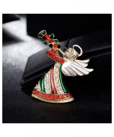 Rhinestone Angel Sounded Christmas Brooch Pins Xmas Breastpin Corsage Women Jewelry Gift $4.64 Brooches & Pins