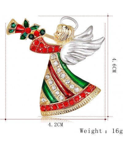 Rhinestone Angel Sounded Christmas Brooch Pins Xmas Breastpin Corsage Women Jewelry Gift $4.64 Brooches & Pins