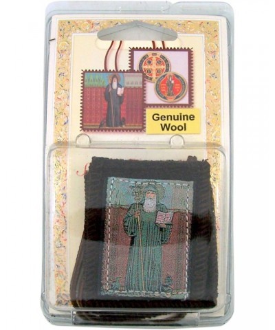 Genuine Wool Saint Benedict Holy Brown Scapular $10.54 Necklaces