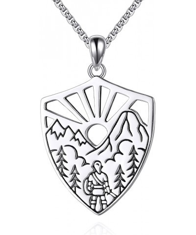 Zelda Necklace Sterling Silver Triforce Pendant Zelda Jewelry Gifts for Men Women Boys Girls Shield $18.04 Necklaces