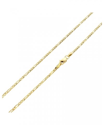 14K REAL Yellow Solid Gold 1.9mm Figaro 3+1 Chain Necklace with Lobster Clasp 24.0 Inches $101.64 Necklaces