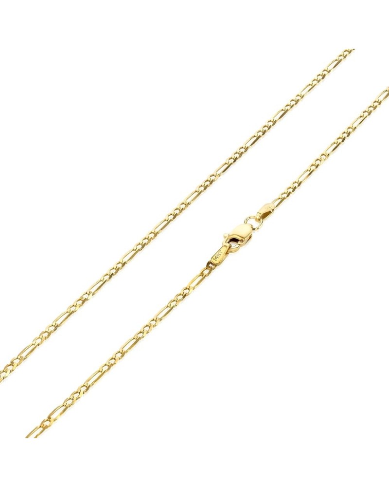 14K REAL Yellow Solid Gold 1.9mm Figaro 3+1 Chain Necklace with Lobster Clasp 24.0 Inches $101.64 Necklaces