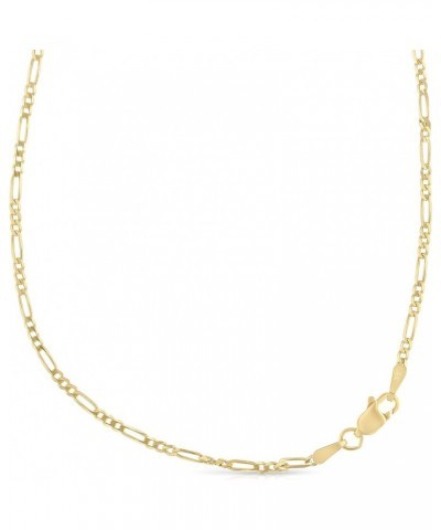 14K REAL Yellow Solid Gold 1.9mm Figaro 3+1 Chain Necklace with Lobster Clasp 24.0 Inches $101.64 Necklaces