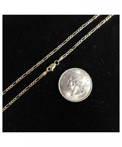 14K REAL Yellow Solid Gold 1.9mm Figaro 3+1 Chain Necklace with Lobster Clasp 24.0 Inches $101.64 Necklaces