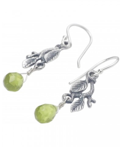 Artisan Handmade .925 Sterling Silver Dangle Earrings Women's Glass Bead Indonesia 'Rainforest' $14.49 Earrings