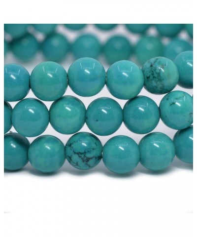 Gem Semi Precious Gemstone 6mm Round Beads Stretch Bracelet 6.5 Inch Unisex Dyed Turquoise Howlite $12.97 Bracelets