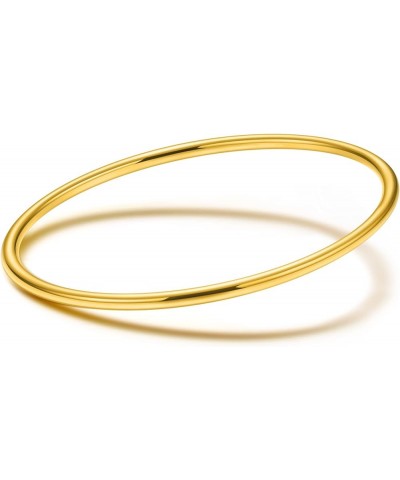 Gold Plated Bangle Bracelet for Women / 3mm Thick Round Bangle Bracelet 1 PC 9.0 $9.40 Bracelets