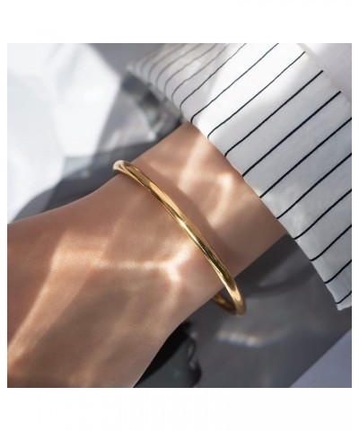 Gold Plated Bangle Bracelet for Women / 3mm Thick Round Bangle Bracelet 1 PC 9.0 $9.40 Bracelets