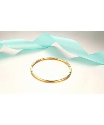 Gold Plated Bangle Bracelet for Women / 3mm Thick Round Bangle Bracelet 1 PC 9.0 $9.40 Bracelets