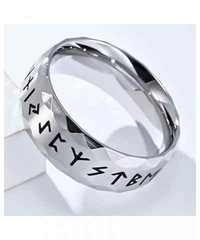 8mm Stainless Steel Norse Pirate Biker Nordic Trinity Runic Pagan Vikings Celtic Wedding Band Ring Silver $5.09 Rings