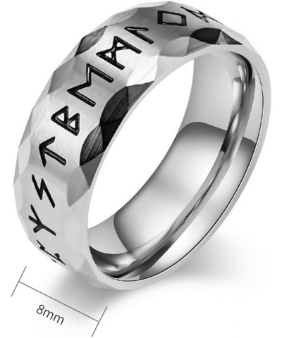 8mm Stainless Steel Norse Pirate Biker Nordic Trinity Runic Pagan Vikings Celtic Wedding Band Ring Silver $5.09 Rings