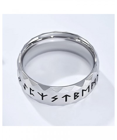 8mm Stainless Steel Norse Pirate Biker Nordic Trinity Runic Pagan Vikings Celtic Wedding Band Ring Silver $5.09 Rings