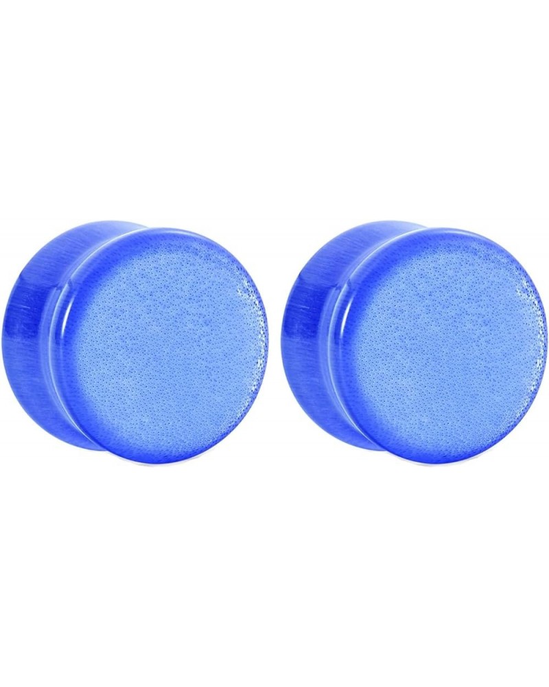 2Pcs Stone Ear Gauges Set, Pink Ear Gauges Ear Plugs Ear Gauges Earrings With Stone Blue 6.0 Millimeters $10.81 Body Jewelry