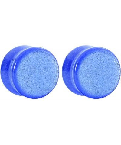 2Pcs Stone Ear Gauges Set, Pink Ear Gauges Ear Plugs Ear Gauges Earrings With Stone Blue 6.0 Millimeters $10.81 Body Jewelry