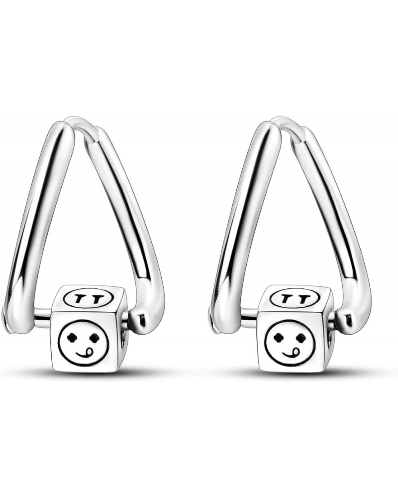 925 Sterling Silver Drop Dangle Earrings for Women Girls Post Lightweight Hoop Huggie Earrings Fashion Smile $10.99 Earrings