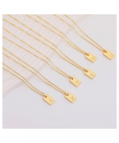 Layered Initial Necklaces for Women, 14K Gold Plated Layering Paperclip Chain Dainty Letter A-Z Name Tag Pendant Choker Neckl...