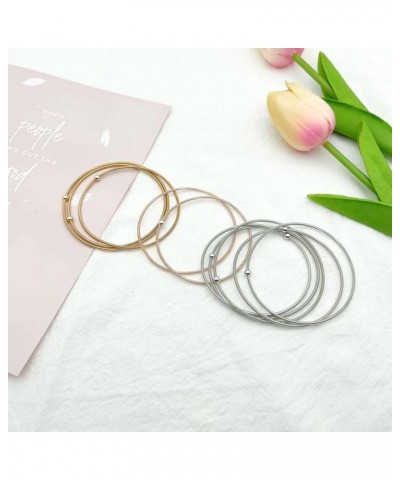 10 Pcs Guitar String Bracelets for Women Layered Strand Bracelets Silver Stretch Bracelets Gold Bangle Bracelets Jewelry Gift...