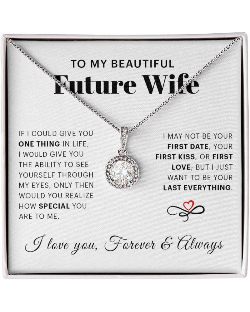 MDPrints To My Soulmate Necklace For Women, Future Wife Necklace, Fiance Gifts For Her, To My Wife Necklace Wedding Anniversa...