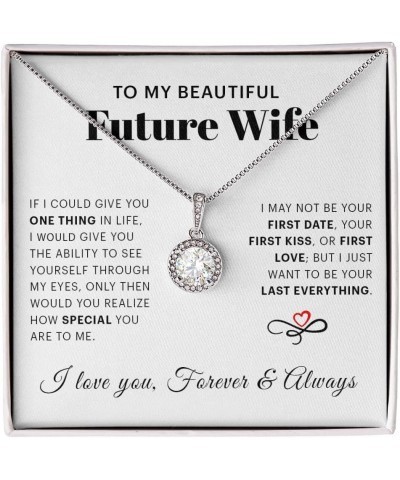 MDPrints To My Soulmate Necklace For Women, Future Wife Necklace, Fiance Gifts For Her, To My Wife Necklace Wedding Anniversa...