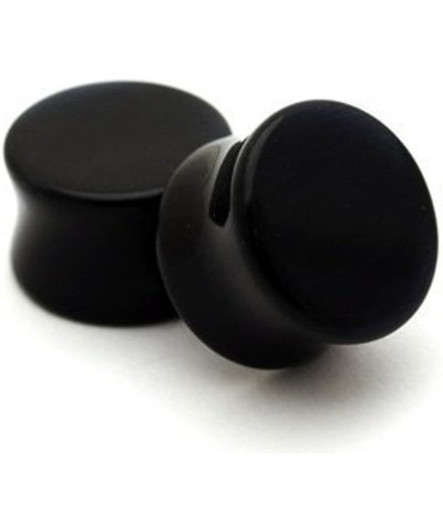 Black Agate Stone Plugs - 1/2 Inch - 12mm - Sold As a Pair $9.09 Body Jewelry