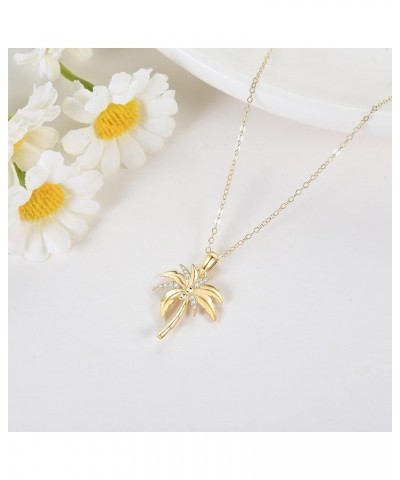 14k Real Gold Flower/Tree Necklace, Dainty 14k Solid Gold Jewelry Gift For Women Girls Valentine Christmas Mothers Day Gifts ...