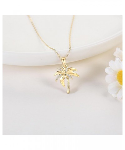 14k Real Gold Flower/Tree Necklace, Dainty 14k Solid Gold Jewelry Gift For Women Girls Valentine Christmas Mothers Day Gifts ...