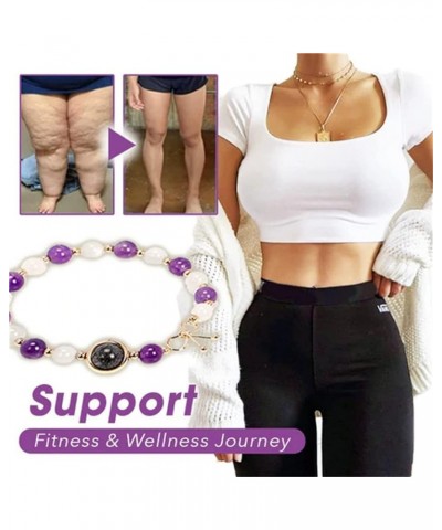 Amethyst Bracelet, Healthyvibe Moonstone Amethyst Bracelet, Amethyst Body-purify Bracelet, Amethyst Healthy Slimming Bracelet...