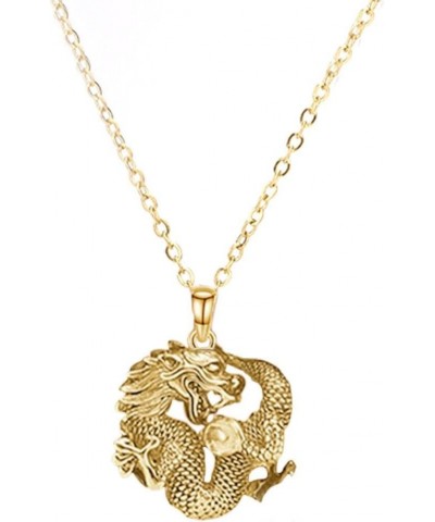 2024 Chinese Style Trend Zodiac Dragon Necklace,Chinese Zodiac Animal Enameled Dragon Charm Bracelet, For Women Men Lucky Cha...