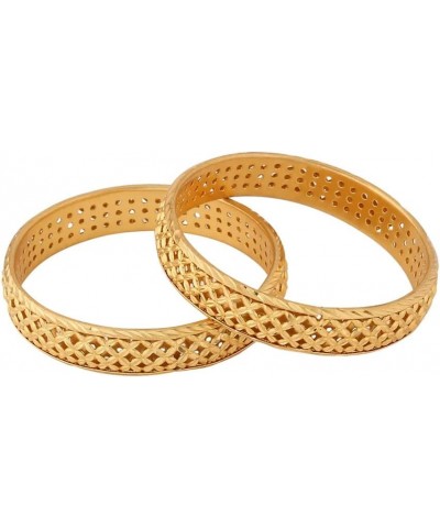 JewarHaat Indian Bangles Gold Plated Handmade Etching Work Bracelet Jewelry for Women & Girls Net Work 2.6 $11.33 Bracelets