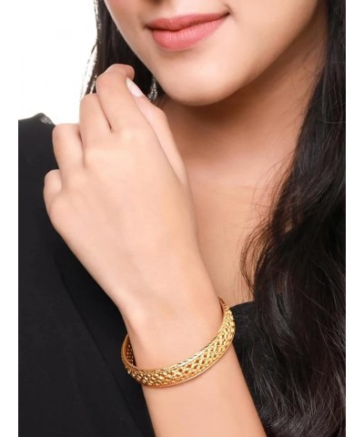 JewarHaat Indian Bangles Gold Plated Handmade Etching Work Bracelet Jewelry for Women & Girls Net Work 2.6 $11.33 Bracelets