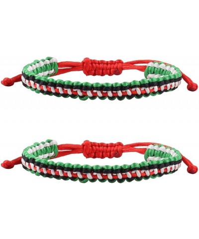 Palestinian Flag Bracelet,Palestinian Woven Bracelet,Palestinian Flag Adjustable Red Hand Bracelet,Free Palestinian Wristband...