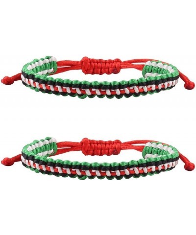 Palestinian Flag Bracelet,Palestinian Woven Bracelet,Palestinian Flag Adjustable Red Hand Bracelet,Free Palestinian Wristband...