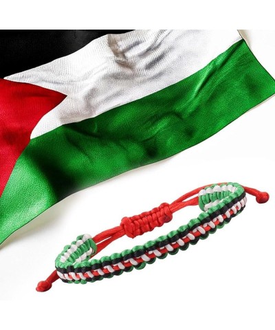 Palestinian Flag Bracelet,Palestinian Woven Bracelet,Palestinian Flag Adjustable Red Hand Bracelet,Free Palestinian Wristband...