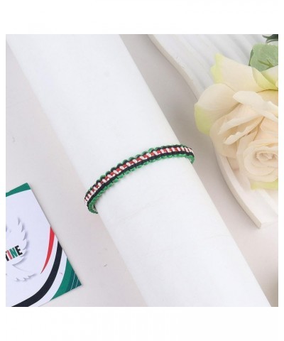 Palestinian Flag Bracelet,Palestinian Woven Bracelet,Palestinian Flag Adjustable Red Hand Bracelet,Free Palestinian Wristband...