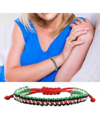 Palestinian Flag Bracelet,Palestinian Woven Bracelet,Palestinian Flag Adjustable Red Hand Bracelet,Free Palestinian Wristband...