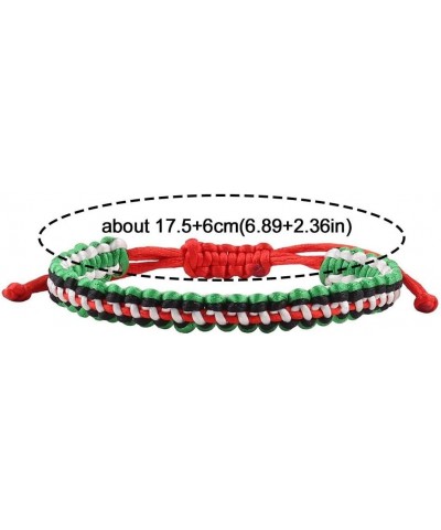 Palestinian Flag Bracelet,Palestinian Woven Bracelet,Palestinian Flag Adjustable Red Hand Bracelet,Free Palestinian Wristband...